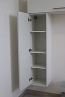 Parete Attrezzata Mobili Salotto 3 Mobili e Mensola Doppia 210x36x170cm TFT  Primo Bianco Lucido