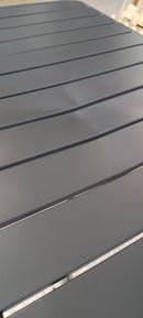 Tavolo da Giardino 120x70x71 cm in Acciaio Grigio Opaco Seconda Scelta