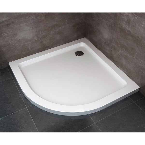 Receveur de douche semi-circulaire H5cm en ABS renforcé blanc Différentes tailles sconto