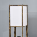 Lampada da Terra Attacco E27 Potenza 40W con Mensole in MDF Colore Legno  