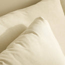 Divano 2 Posti 137x78x78 cm in Tessuto Effetto Lino Beige