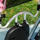 Triciclo Passeggino per Bambini con Maniglione 95x50x106 cm con Cintura di Sicurezza Rosa  