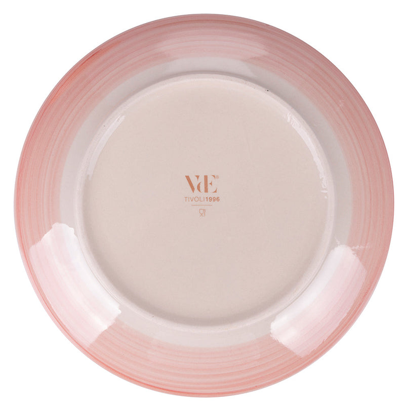 Servizio Piatti 12 Pezzi in Gres Dipinto a Mano VdE Tivoli 1996 Baita Acquerello