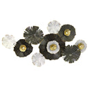 Pannello Decorativo da Parete Fiori 90,8x6,4x48,3 cm in Metallo Verde