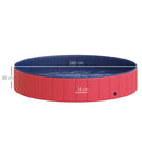 Piscina per Animali Domestici in Plastica Bordo Stabile Ø160x30 cm Rossa 