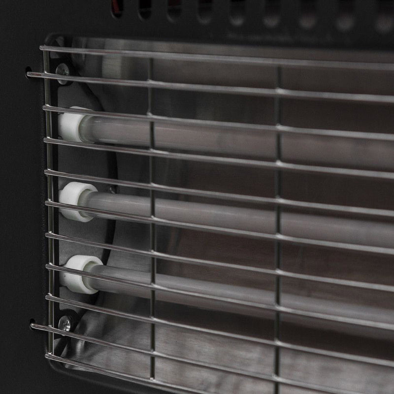 Stufa a Gas Gpl Ventilata da Interno con Ifrarossi e Alogena 4,2 kW Nera