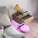 Set 2 Comodini Sospesi 37x32x21 cm con LED RGB Integrati e Regolabili con APP Cassetto e Ripiano in Melamina Color Legno      