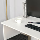 Scrivania da Ufficio 120x60x76 cm con Cassetti in Legno Bianco