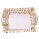 Cesta in Vimini bianco rettangolare cm 53x38xh13