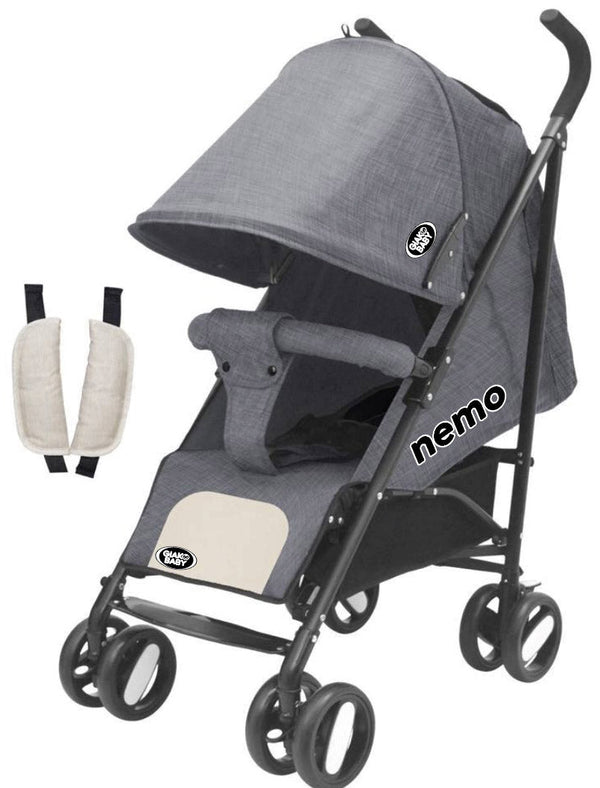 prezzo Poussette Enfant Pliable Légère avec Sac Nemo Gris et Crème