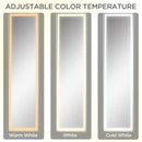 Specchio da Terra 40x37x156,5 cm con Luce LED Dorato