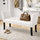 Panca Fondoletto Ingresso 111x40x60 cm con Piedi in Legno e Rivestimento Ecopelle Bianco