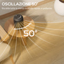 Riscaldatore Elettrico e Regolabile a 3 Modalità 14x14x21,5 cm con Timer 24h in PP e PA Ignifugo Nero      