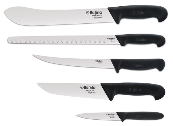 Ensemble de 5 couteaux polyvalents Buffalo Kit Pro manche noir sconto
