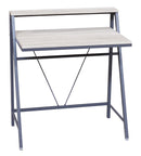 Scrivania 80x60x75 cm in Metallo e Truciolare Motti Newark Grigio