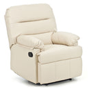 Poltrona Relax Reclinabile Manuale in Similpelle Mara Crema