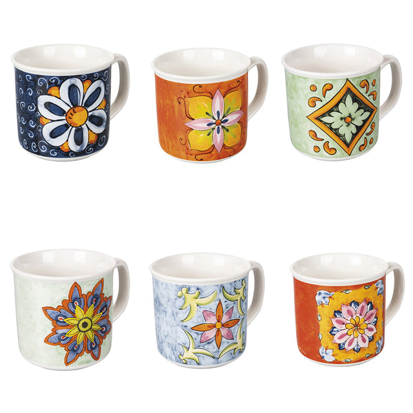 online Set 6 Tazze Ø9,2x8,7 cm in Bone China VdE Tivoli 1996 Infinito