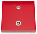 Base Portaciottolo per Fontane 40x40x8 cm in Metallo con Base in Cemento Belfer 42/BSE/10 Rosso