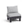 Seduta Modulare Elements con Schienale e Cuscino Keter 65x74x73 cm Effetto Legno Grafite