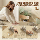 Tavolo Pieghevole per 6 Persone 168,2x85x73 cm con 2 Cassetti e 4 Ripiani in MDF e Legno di Pino Bianco      