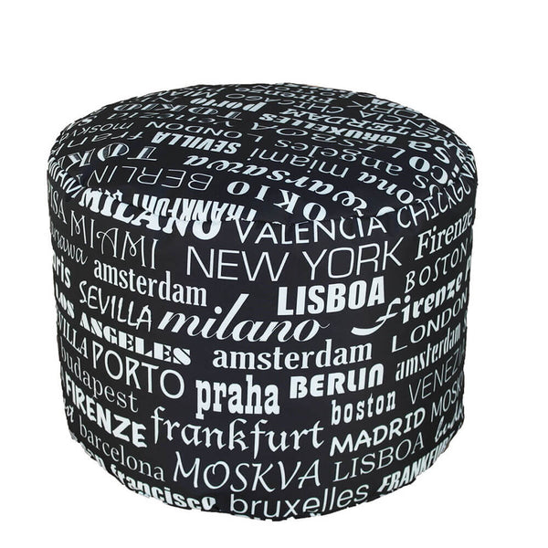 Pouf Puff Rond 50x40cm Big City Noir Avalli prezzo