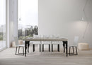 Consolle Allungabile 90-300x40x77 cm Paxon Premium Cashmere Telaio Antracite 