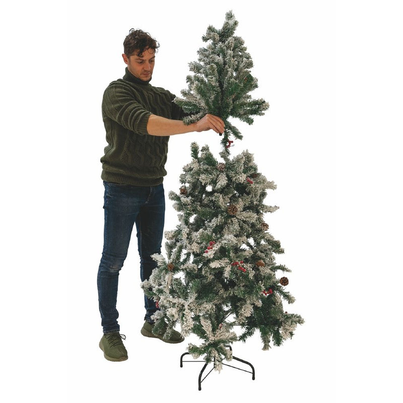 Albero di Natale Artificiale H180 cm 500 Rami Sestriere Verde