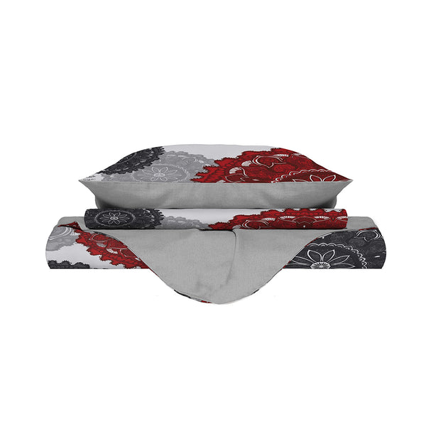 prezzo Housse de couette double avec imprimé sur le sac et taies d'oreiller en coton