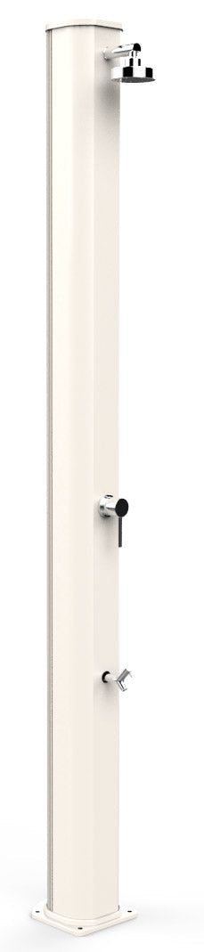 Doccia Solare da Giardino 40L Miscelatore e Lavapiedi Arkema Big Jolly Bianco Crema