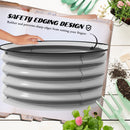 Set di 2 Letti per Orto Rialzati con Fondo Aperto Ø60x30 cm in Acciaio Galvanizzato Argento