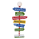 Cartello in Metallo indicazioni con Led multicolor cm 46x16,5xh106,5