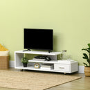 Mobile TV Aperto 135x35x41,7 cm per TV fino a 65" in Truciolato Bianco