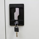 Armadietto 2 Ante 4 Ripiani 90x180x40 cm in Acciaio per Casa e Ufficio Grigio Chiaro