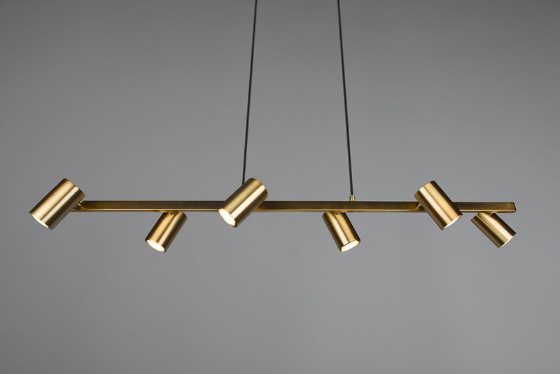 Lampada a Sospensione da Interno Attacco GU10 in Metallo Ottone anticato