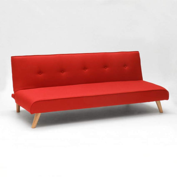 sconto Canapé convertible 178x82x70 cm en tissu rouge
