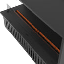 Camino a Vapore Elettrico Bifacciale Angolare a Sinistra 120x50x40 cm Invapo Corner L1200 Nero      