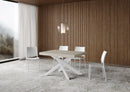 Tavolo Allungabile 140-400x90x77 cm Volantis Cashmere Telaio Bianco 
