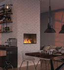 Camino a Vapore Elettrico da Incasso 80x45(64,8)x40 cm Invapo con LED RGB Nero