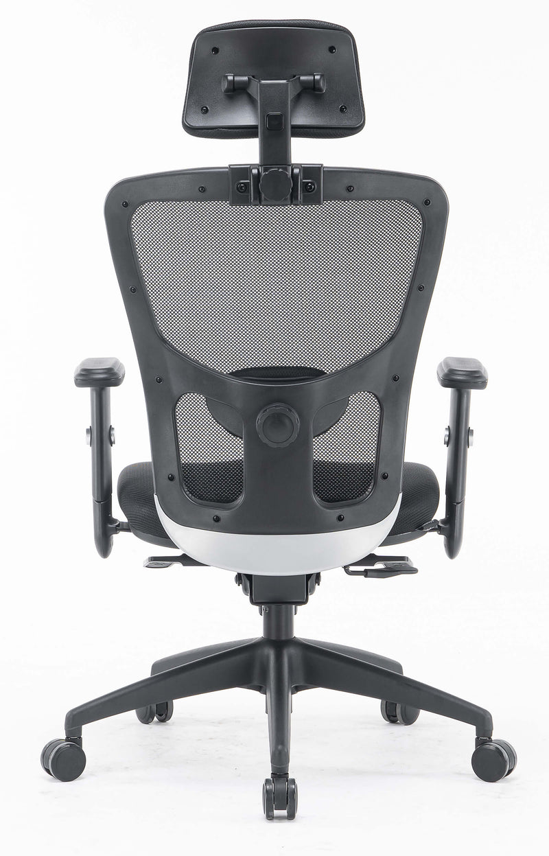 Sedia Poltrona Direzionale da Ufficio in Tessuto e Rete Philadelphia Nera