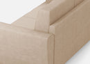Divano Angolare 6 Posti 288x248x85 cm Yasel in Tessuto Beige