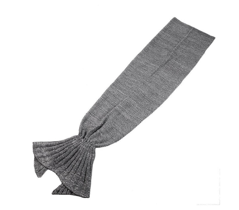 Coperta in Acrilico 180x100 cm Coda di Sirena Grigio