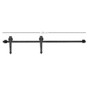 Kit per Porta Scorrevole Rustico con Binario 200 cm in Acciaio Nero