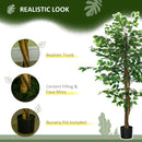 Pianta Artificiale di Ficus da Interno e Esterno H150 cm con Vaso Verde