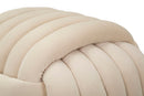 Puff Softy Crema 45x45x45 cm in MDF e Cotone e Poliestere Crema      