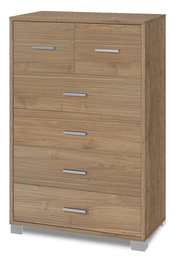 sconto Cassettiera 4+2 Cassetti 70x112x41 cm Noce Stelvio