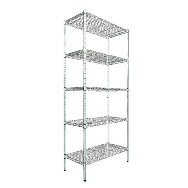 sconto Étagère Fadi Acier Chromé 5 étagères 60x35x180 cm