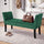 Panca Fondoletto Ingresso 111x40x60 cm con Piedi in Legno e Rivestimento Velluto Verde