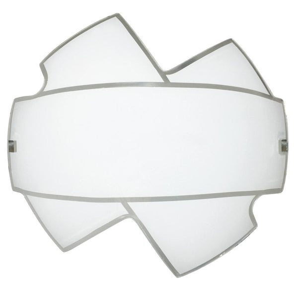 Plafonnier 1xE27 Cadre Blanc Plaque Verre Imprimé Blanc E-Energy Nives acquista