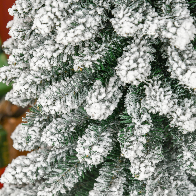 Albero di Natale Artificiale Innevato 210 cm 490 Rami a 3 Sezioni Verde