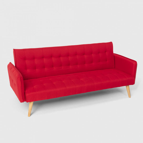 Canapé convertible Clic Clac 172x86x80 cm en tissu rouge sconto